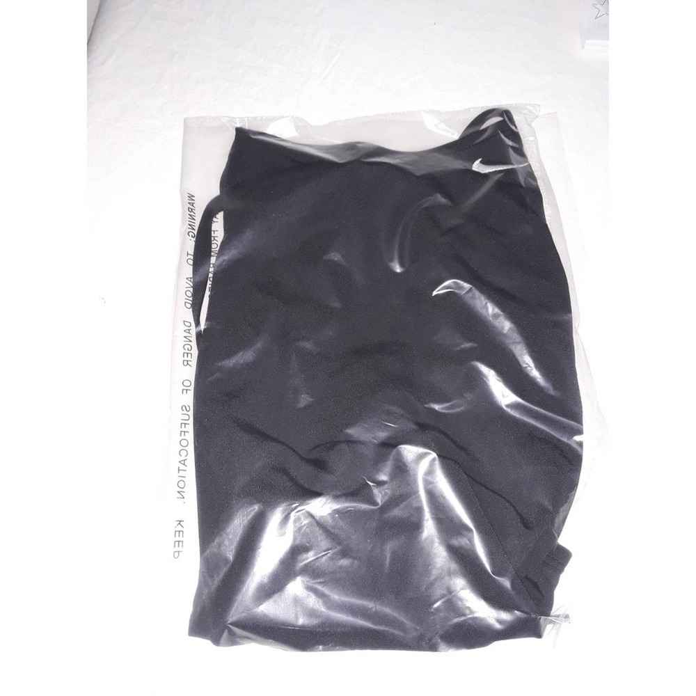 NWT Nike Sz S NESSA Black With White Swish Tank One Piece Swimsuit - Picture 7 of 11